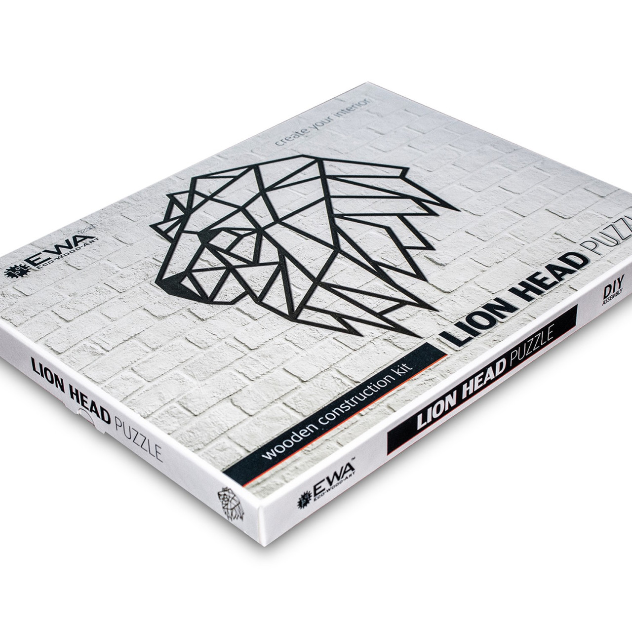 Designové nástěnné puzzle - Lion Head