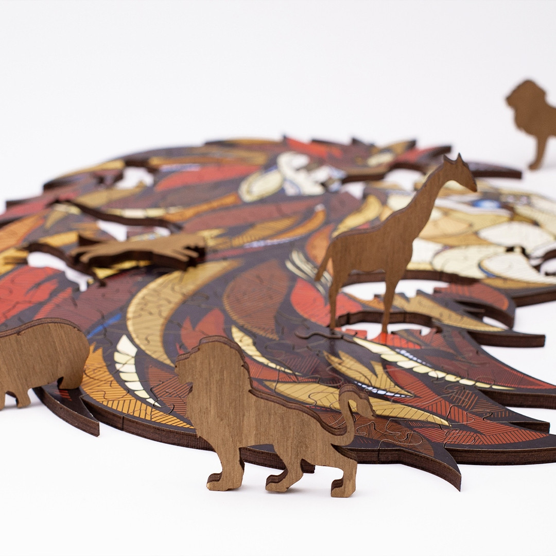Kreativní magické puzzle – Lev