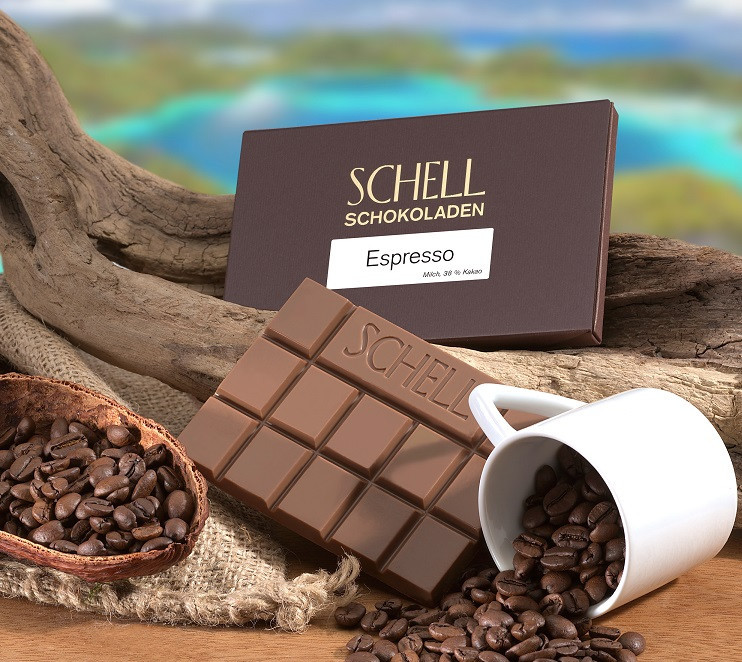 Luxusní mléčná čokoláda s příchutí espressa 50 g