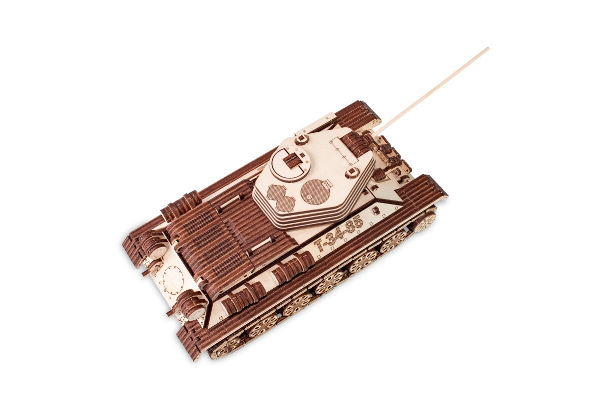 Dřevěný skládací 3D model "Tank T-34-85"