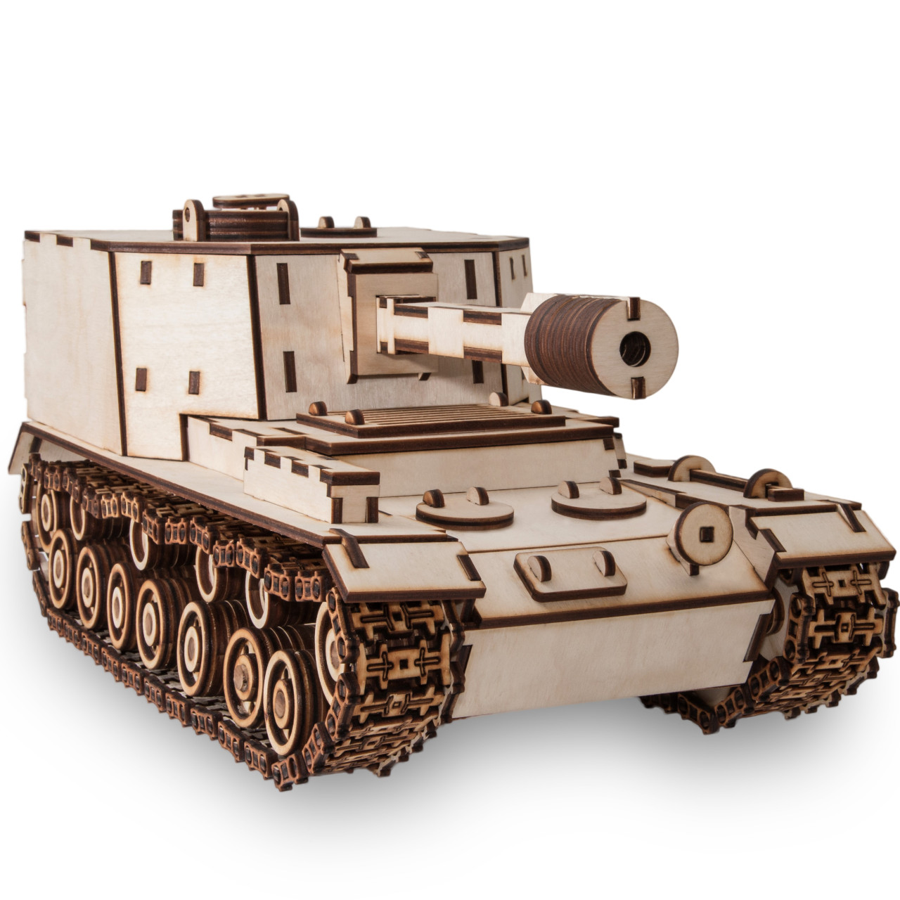 Dřevěný skládací 3D model - Tank SAU-212