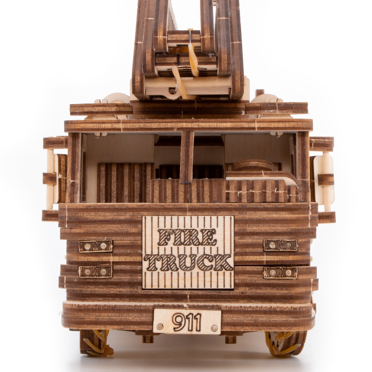 Dřevěný skládací model - hasičský vůz