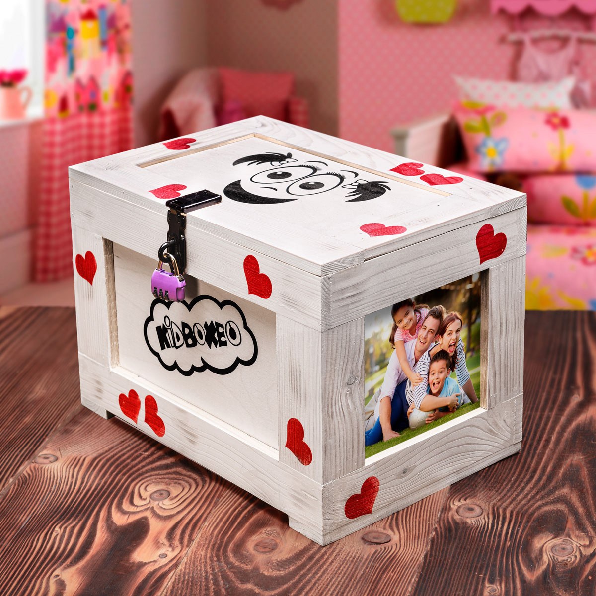 Dívčí truhla Kidboxeo – prázdná