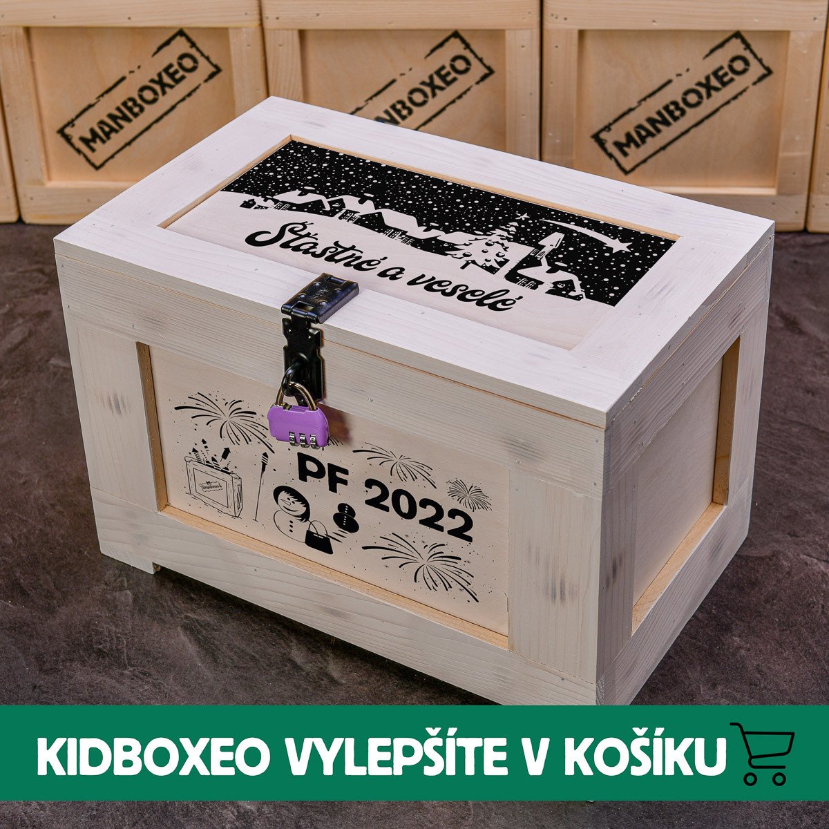 Dívčí truhla Kidboxeo – prázdná