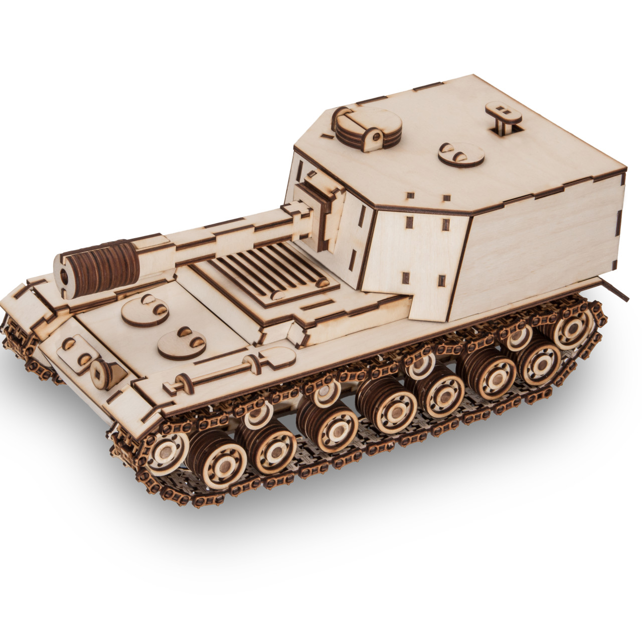 Dřevěný skládací 3D model - Tank SAU-212