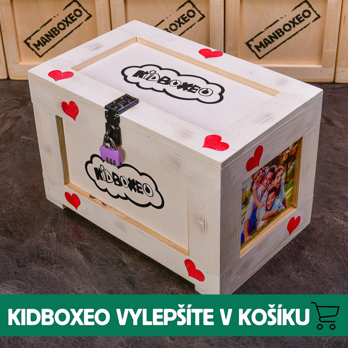 Dívčí truhla Kidboxeo – prázdná