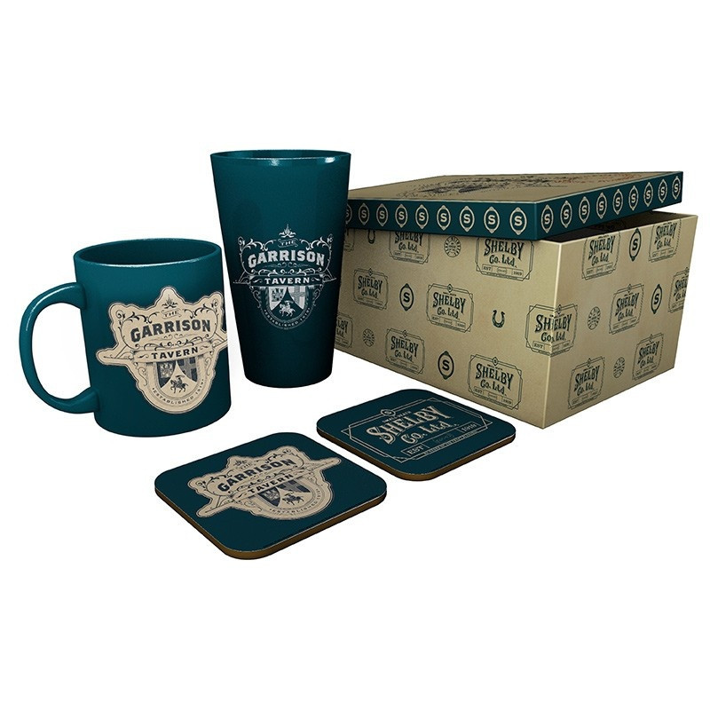 PEAKY BLINDERS Pck Glass XXL + Mug + 2 Coasters "The Garrison" - Set sklenice, hrnek, podtácky (GFB0104)