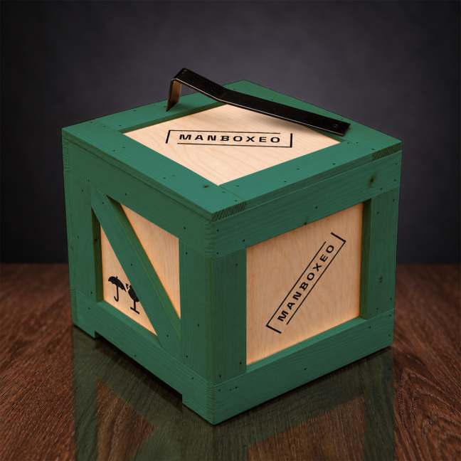 Leere Weihnachtsgeschenkbox grün – groß