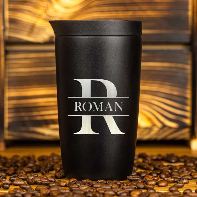 Thermobecher für Kaffee oder Tee – schwarz