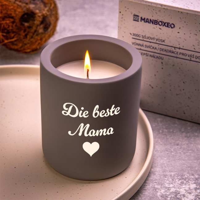 Konkrete Kerze mit Sojawachs und intensivem Duft - Kokosnuss 300 g