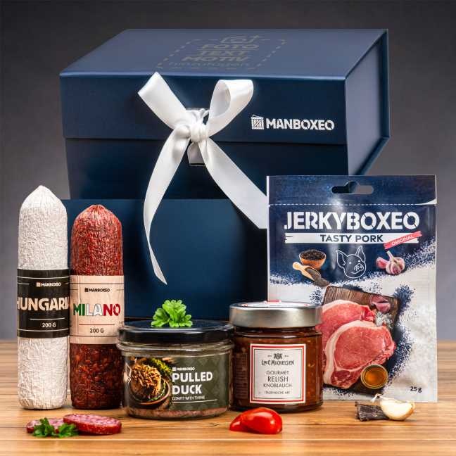 Giftboxeo Geschenkbox (royal blue) - Für den Feinschmecker