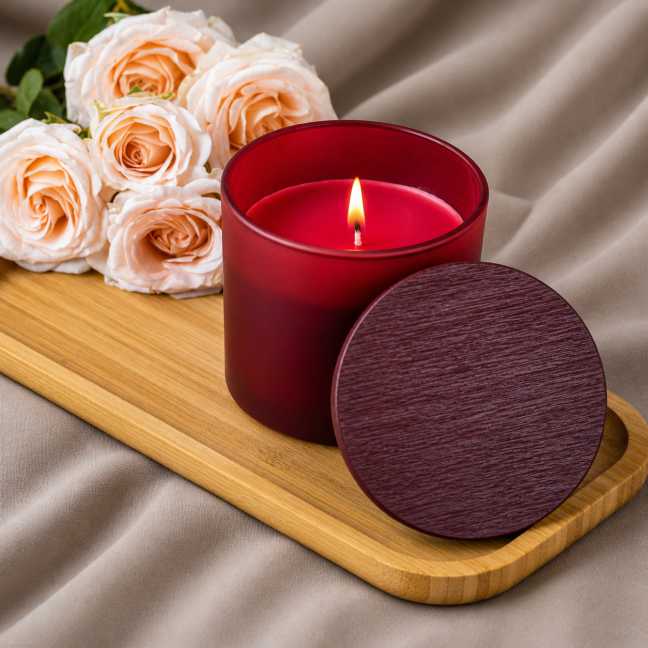 Rote Duftkerze in der Box 200 g – ROSE