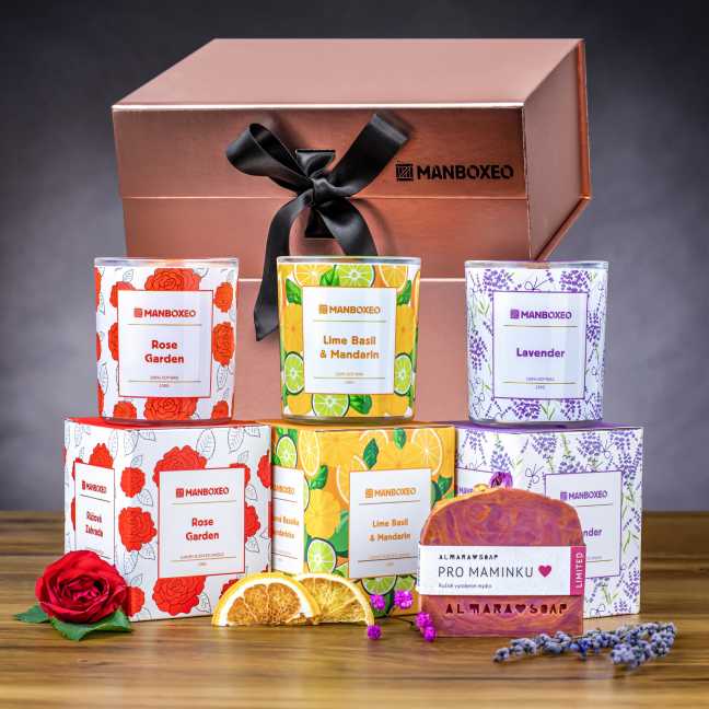 Geschenkset für Mama – voll mit Duftkerzen