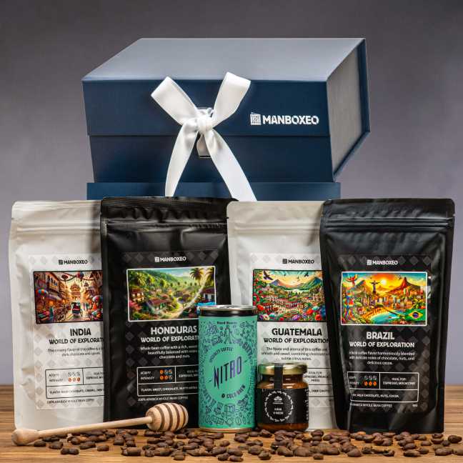 Giftboxeo Geschenkbox (royal blue) - Für Kaffeetrinker