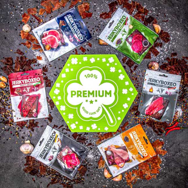 Surpriseboxeo-Geschenkset Vierblatt - Jerky
